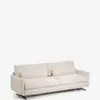 Sofá Veliro 3 plazas de chenilla beige y patas de acero con acabado negro 240 cm FSC Mix Credit en Beige - Sillones y sofás, Uruguay | Kavehome, vista 1 de 10