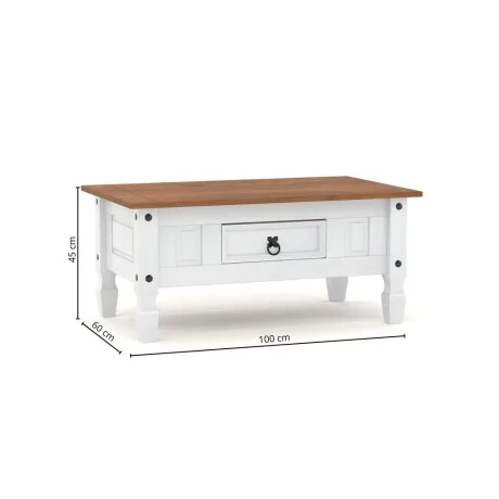 Mesa de living Linea Naturale - Blanco/Roble en Multicolor - Mesas de living, Uruguay | La Cueva Muebles, vista 13
