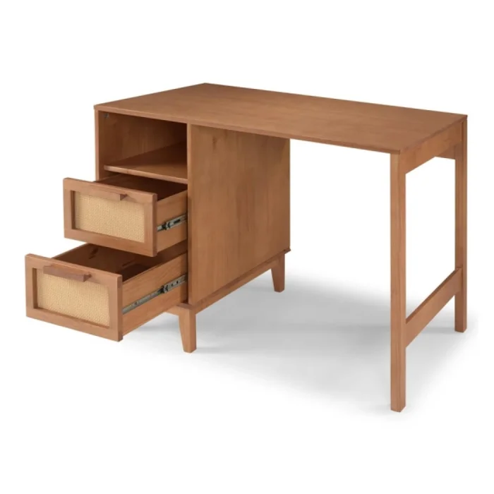 Escritorio 2 Cajones Urban Oak-miel 1.10 en Madera natural - Escritorios y sillas de escritorio, Uruguay | Albanés, vista 2