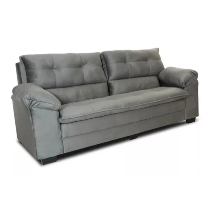Sillon Sofa Living 3 Cuerpos Tapizado Tela Color Gris Premium en Gris - Sillones y sofás, Uruguay | Soy Hogar