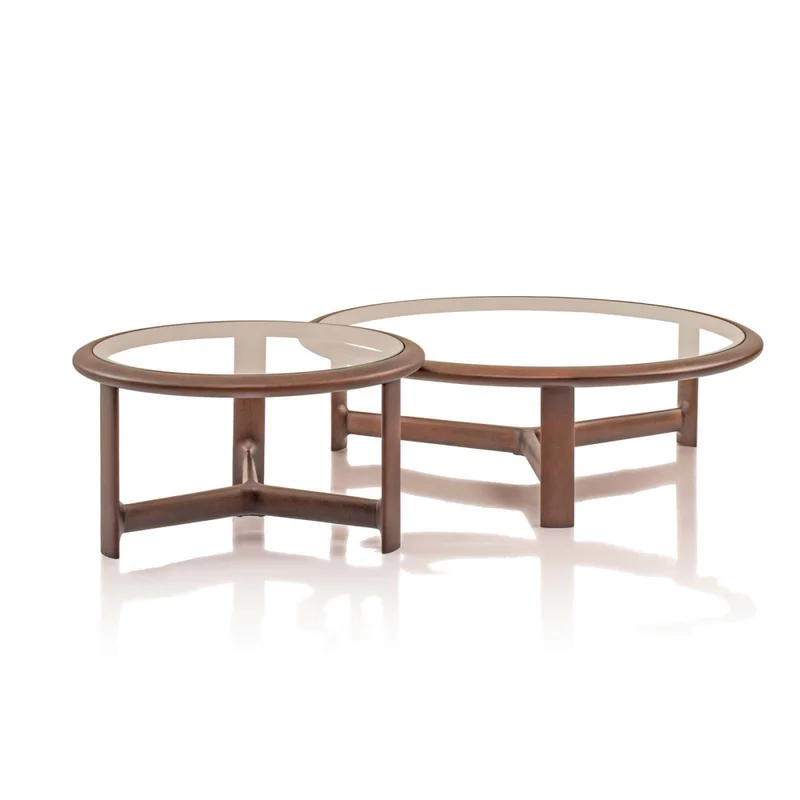 Mesa Ratona Madera-y-vidrio Marron Donatella M Cacao en Marrón - Mesas de living, Uruguay | Divino, vista 3