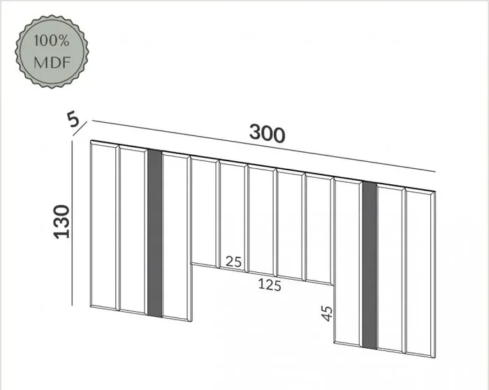 Respaldo de cama Lorena 300CM - Lino en Gris - Respaldos de cama, Uruguay | Balton, vista 5