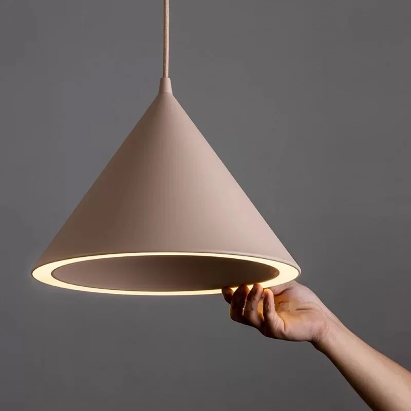 Luminaria Led integrada Cónica 32cm 18w - Rosa en Rosa - Lámparas colgantes, Uruguay | Iluminica, vista 3