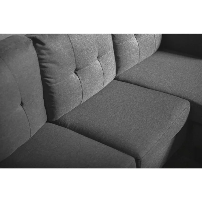 Sillon 3 cuerpos con chaise Herbie - GRIS en Gris, Uruguay | La Cueva Muebles, vista 3