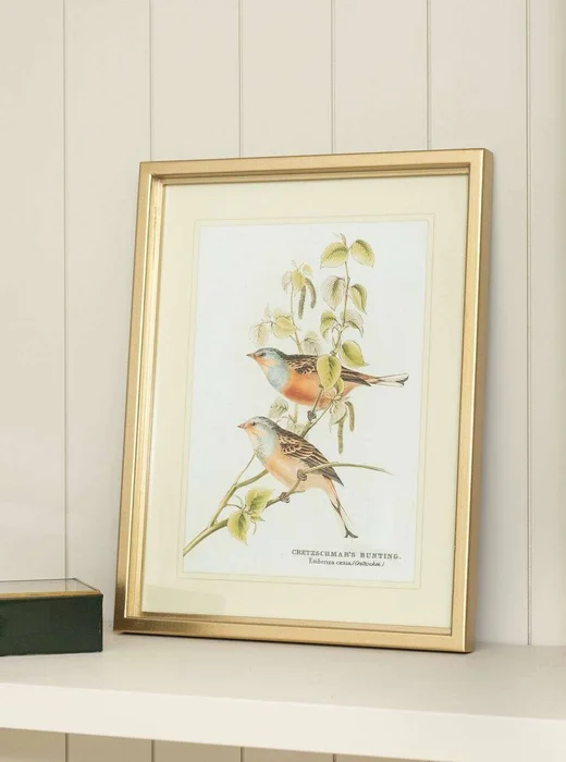 CUADRO BIRDS 3 - MARCO GOLD - 45 X 35 CMS en Dorado - Decoración de pared, Uruguay | La Iberica