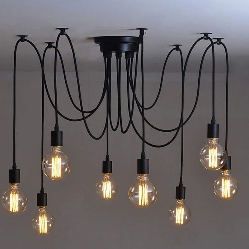Luminaria colgante de techo 8 lamparas en Negro - Lámparas colgantes, Uruguay | Decotech, vista 4