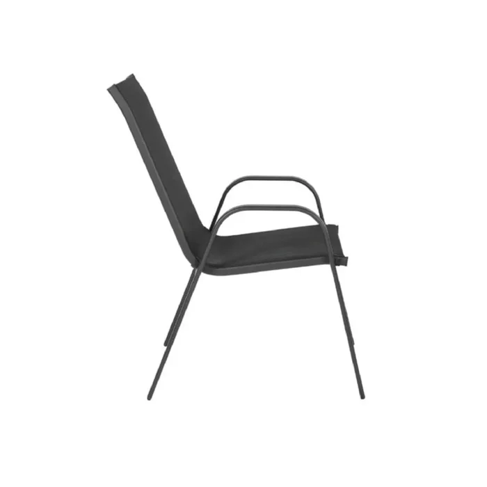 Silla de Textilina y Acero - Negro en Negro - Sillas, Uruguay | Ecowood, vista 3
