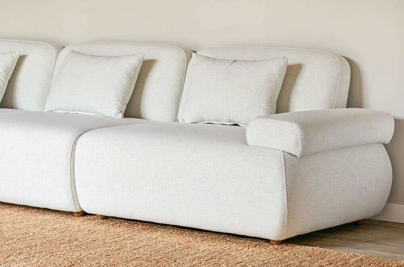 SILLON FOA - LINO ANTIMANCHAS - 3 MTS en Blanco - Sillones y sofás, Uruguay | La Iberica, vista 11