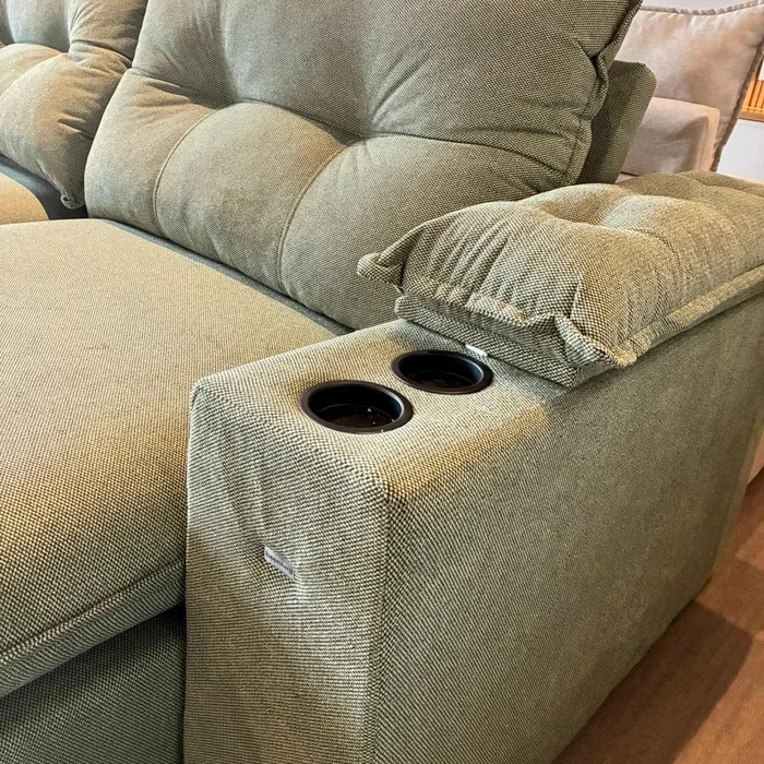 Sofa Zandon 260CM - Retractil/Reclinable en Lino Arena A085 - Sillones y sofás, Uruguay | Balton, vista 22
