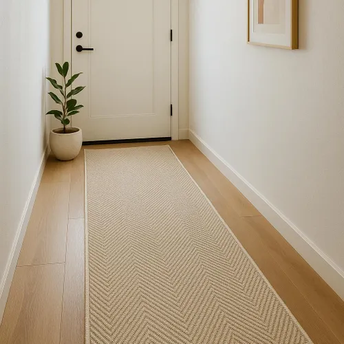 ALFOMBRA CAMINERO BALI BEIGE 66 cm x 240 cm en Beige - Textiles, Uruguay | Indrana