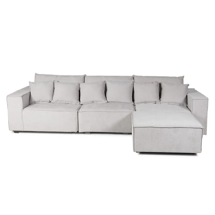 Sofá Modular Maia (4 módulos) - Tela Microfibra - 12073 (Greige) en Beige - Sillones y sofás, Uruguay | NYR, vista 2