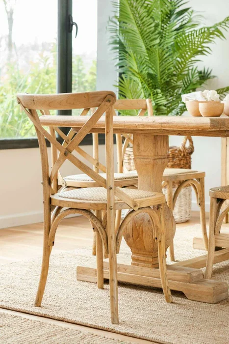MESA COMEDOR DE OLMO ISABEL - 1.60 X 0.90 MTS en Madera natural - Mesas de comedor, Uruguay | La Iberica, vista 19
