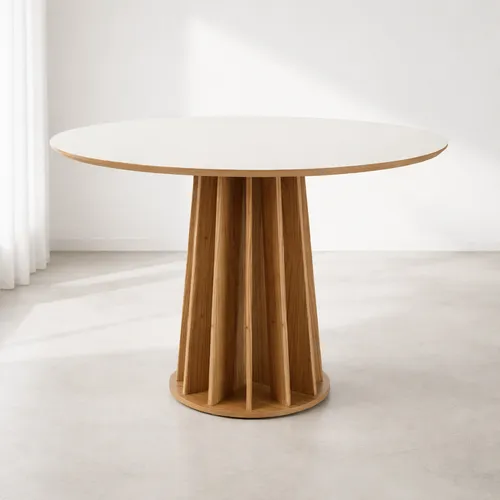 Mesa de Comedor Berlin Redonda 105CM - 100% MDF - Mesas de comedor, Uruguay | Balton