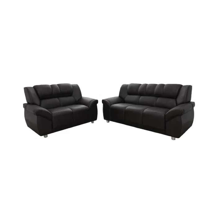 Juego De Living Sillon 3+2 Cuerpos Sofa Pu Marrón Cordoba en Marrón - Mesas de comedor, Uruguay | Soy Hogar