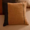 Almohadón Eiko 100% de lino - terracota con rayas verticales gris 50 x 50 cm en Beige - Textiles, Uruguay | Kavehome, vista 2 de 3