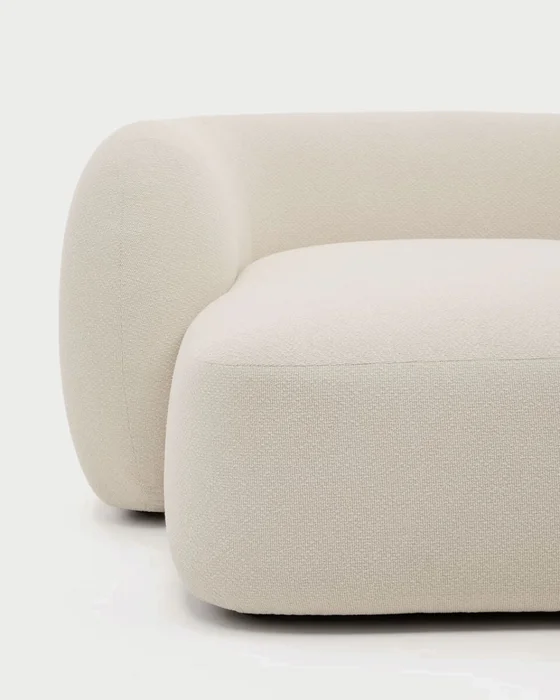Sofá modular Martina 3 plazas de chenilla con chaise longue derecho color crudo 287 cm en Blanco - Sillones y sofás, Uruguay | Kavehome, vista 3
