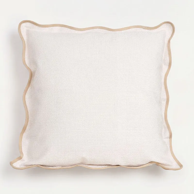 Almohadón Ondulado Romántico en Beige - Textiles, Uruguay | Cabana