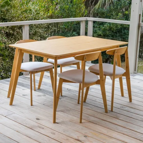 Mesa Livorno en Madera natural - Muebles, Uruguay | Uruguay Bamboo