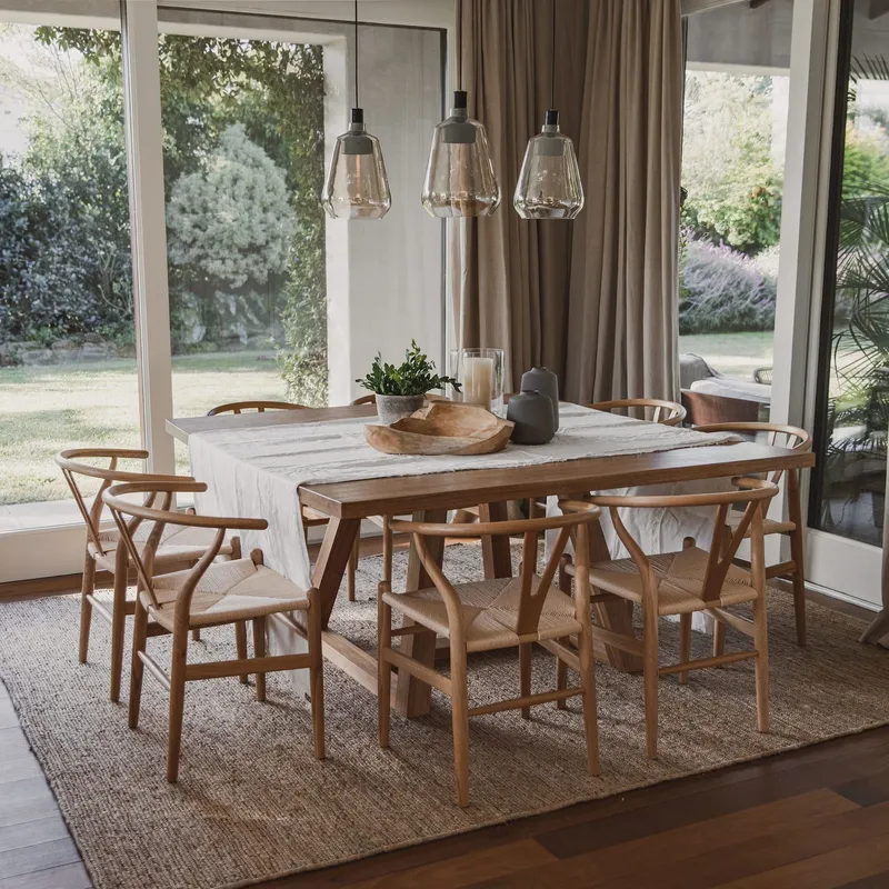 MESA COMEDOR DE LOURO 155X155 A MEDIDA en Madera natural - Mesas de comedor, Uruguay | Masinfinito Casa