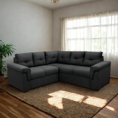 Sillón Bélgica - Esquinero - Negro en Negro - Sillones y sofás, Uruguay | Rústico Hogar