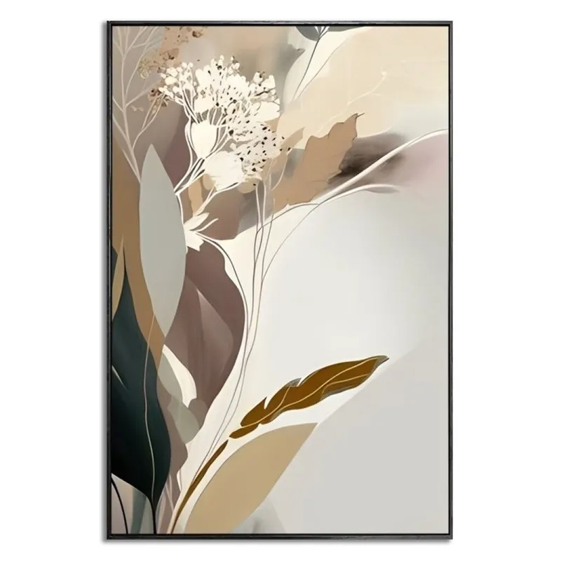 CUADRO CANVAS 60x90cm MARCO FLOR ABSTRACTA - Decoración de pared, Uruguay | Decohogar