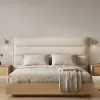 Respaldo Aéreo Wave - Lino Beige - 2 Plazas 138x127 - Respaldos de cama, Uruguay | Urumobil, vista 1 de 2