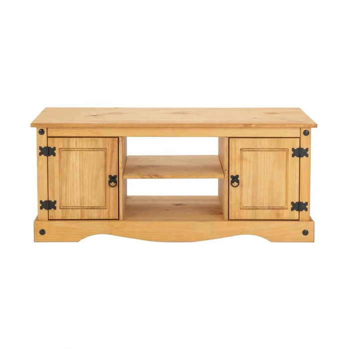 Rack 2 puertas 1 Estante - 120cm - Línea Monterrey - Natural en Madera natural - Muebles para TV, Uruguay | Ecowood, vista 3