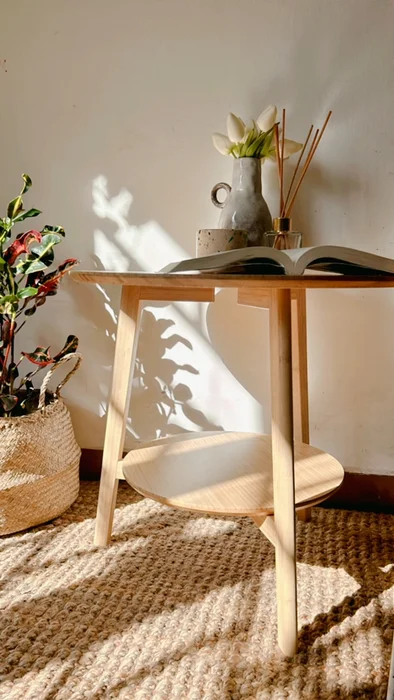 Mesa auxiliar de bambú en Madera natural - Muebles, Uruguay | Decoramuss