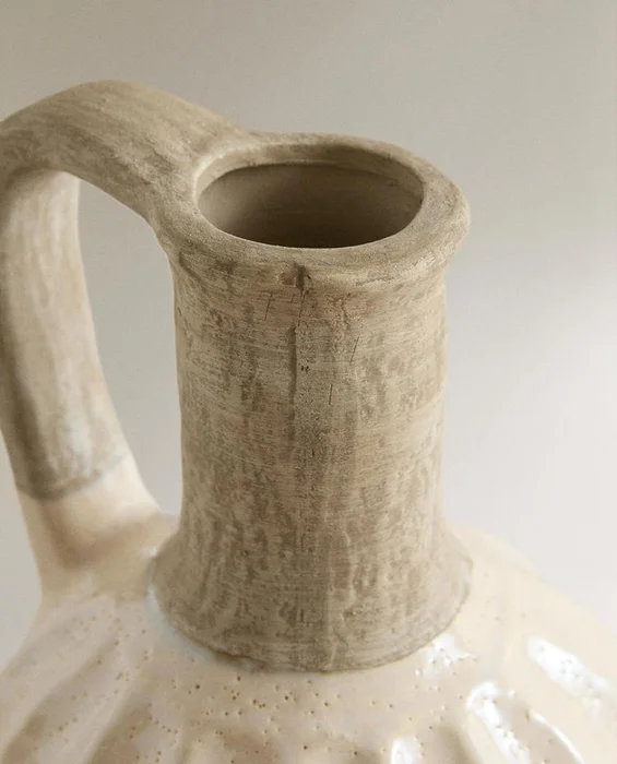JARRA DECORATIVA CERÁMICA RÚSTICA en Beige - Jarrones, Uruguay | Zara Home, vista 5