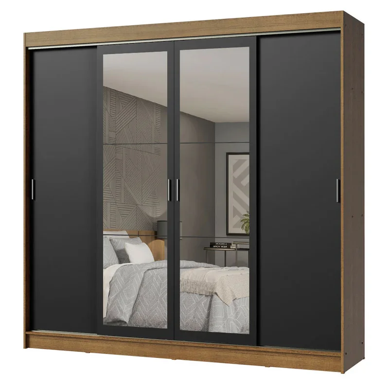 Ropero Placard Matrimonial Austin 4 Puertas Corredizas 215cm con 2 Esp en Blanco - Roperos y placares, Uruguay | Balton, vista 13