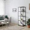 ESTANTERIA 5 NIVELES 45X30X150CM MADERA Y METAL en Negro - Bibliotecas, Uruguay | Koz, vista 3 de 3