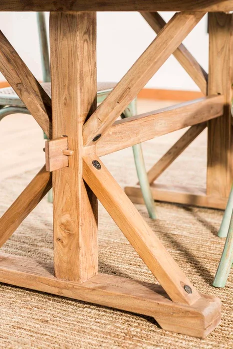 MESA COMEDOR DE OLMO JACINTA - 1.40 X 0.90 MTS en Madera natural - Mesas de comedor, Uruguay | La Iberica, vista 3