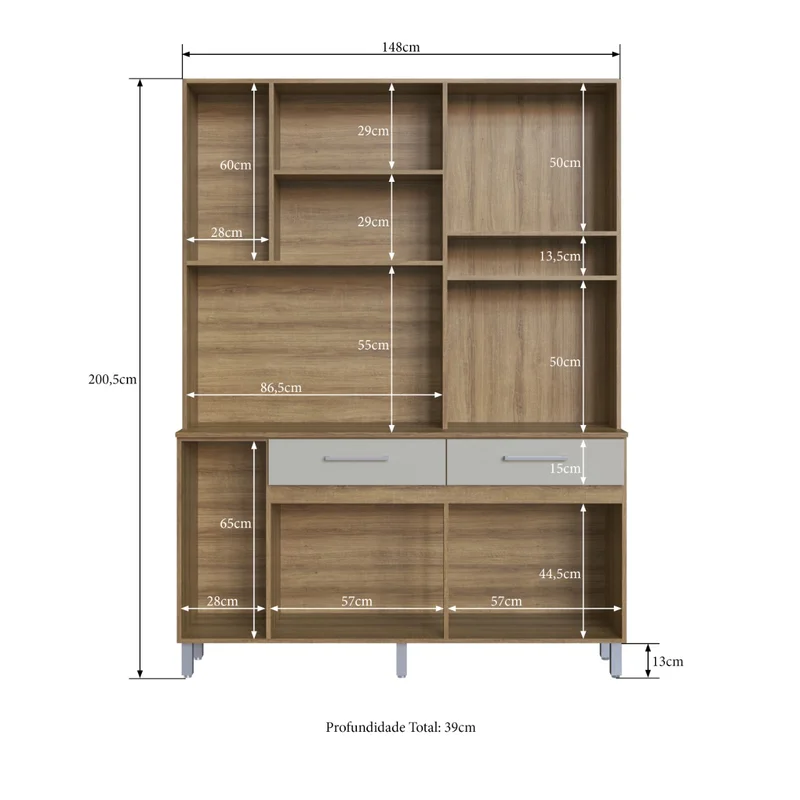 Kit Mueble De Cocina 10 Puertas 2 Cajones en Gris - Aparadores y recibidores, Uruguay | Soy Hogar, vista 9