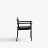 Silla Jan de fibras de cuero reciclado negro y madera maciza de fresno con acabado negro FSC 100% en Negro - Escritorios y sillas de escritorio, Uruguay | Kavehome, vista 6 de 8