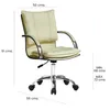 Silla De Escritorio Simil-cuero Natural-beige 6226 en Beige - Escritorios y sillas de escritorio, Uruguay | Divino, vista 3 de 3