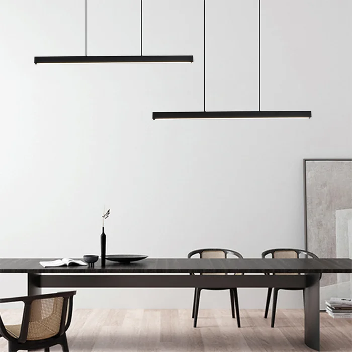 Luminaria Lineal LED 36W Negro Luz Cálida 120cm en Negro - Lámparas colgantes, Uruguay | Serlux, vista 3