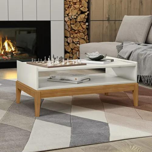 Mesa de centro Milán en Madera natural - Mesas de living, Uruguay | Satec
