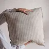 ALMOHADON LINO ALTO GRAMAJE RAYADO BEIGE - 55 X 55 en Beige - Textiles, Uruguay | La Iberica, vista 5 de 5
