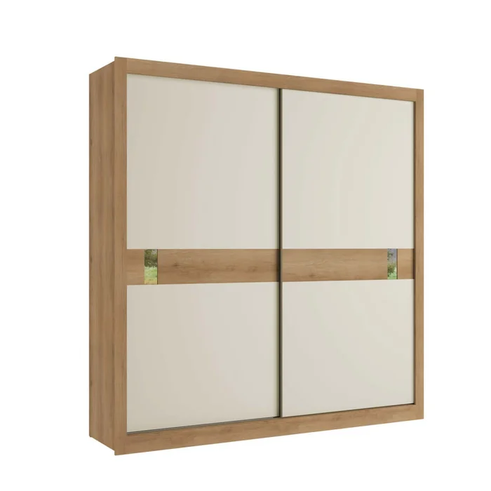 Placard Copenhagen 2 Puertas Mdp Natural-beige Natural/offwhite en Madera natural - Roperos y placares, Uruguay | Divino, vista 2