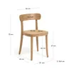 Silla Romane madera de haya acabado natural y chapa de fresno y ratán en Madera natural - Sillas, Uruguay | Kavehome, vista 10 de 10