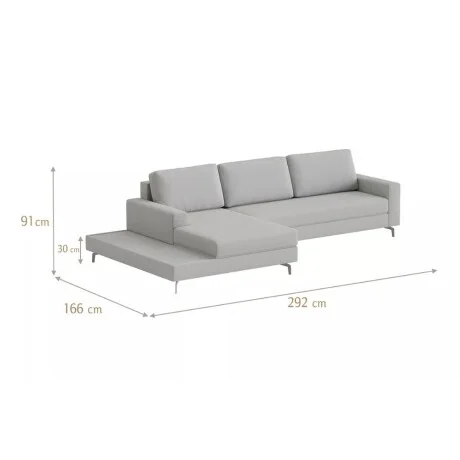 Sillon con chaise Loft en Marrón - Sillones y sofás, Uruguay | La Cueva Muebles, vista 9