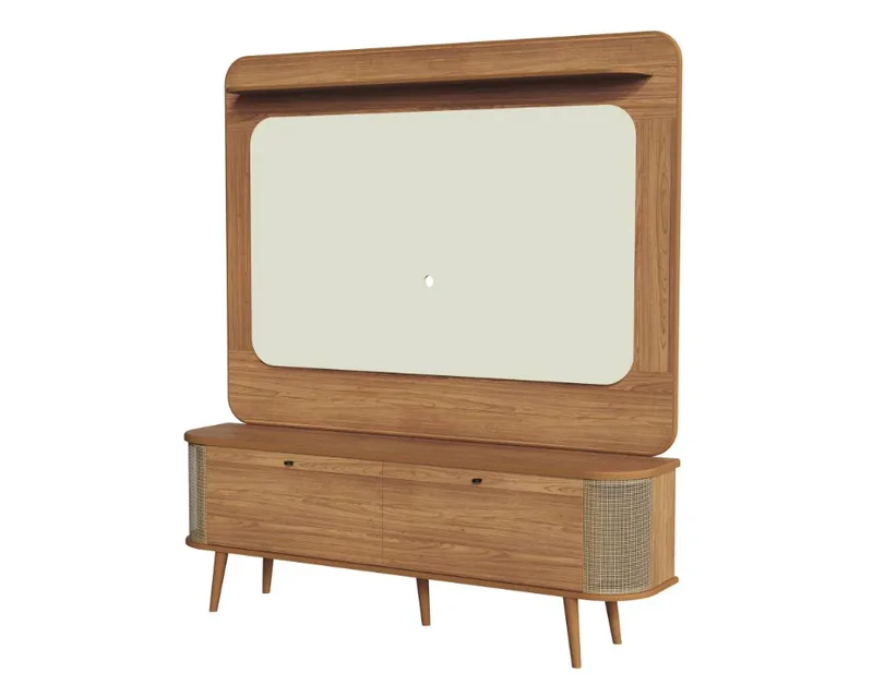 Panel + Rack TV Lima 1,80mt en Madera natural - Muebles para TV, Uruguay | Casa Brava, vista 3