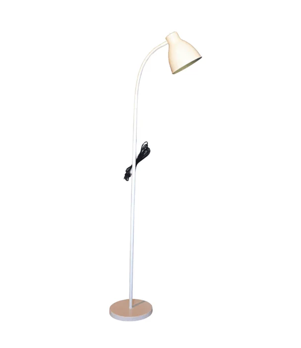 L.PIE ESTEBAN DISTRESSED WHITE 135CM en Blanco - Lámparas de pie, Uruguay | Masinfinito Casa