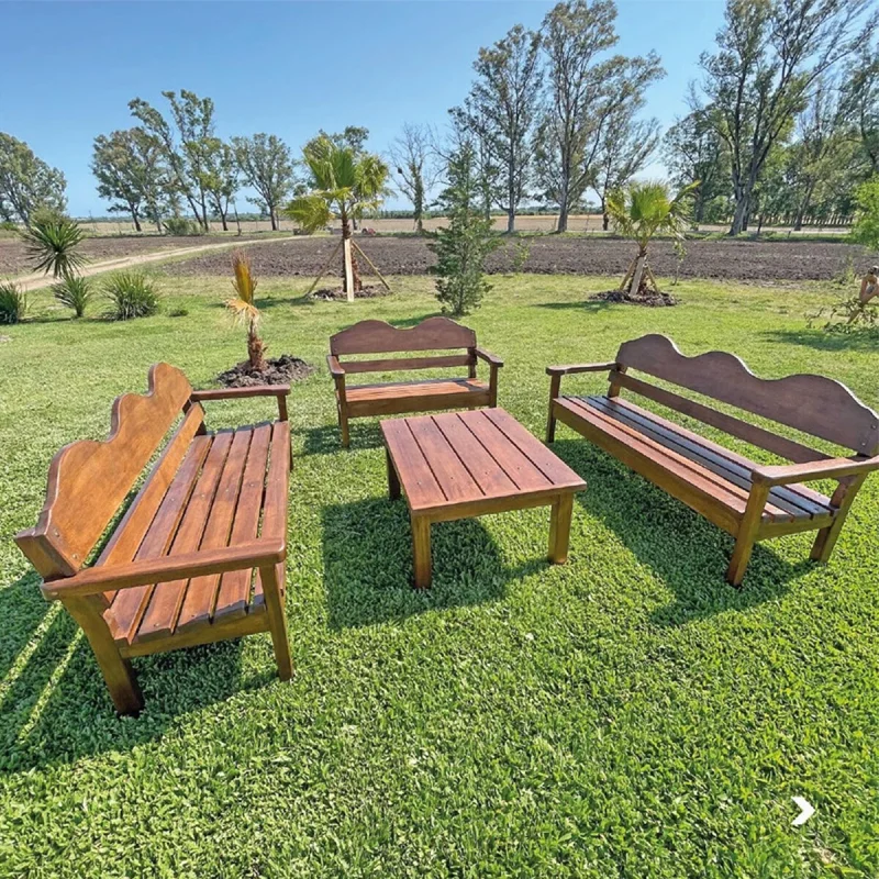 Sillón clásico 3 cuerpos — Serra Amoblamientos en Marrón - Muebles para el exterior, Uruguay | Serra Amoblamientos, vista 3