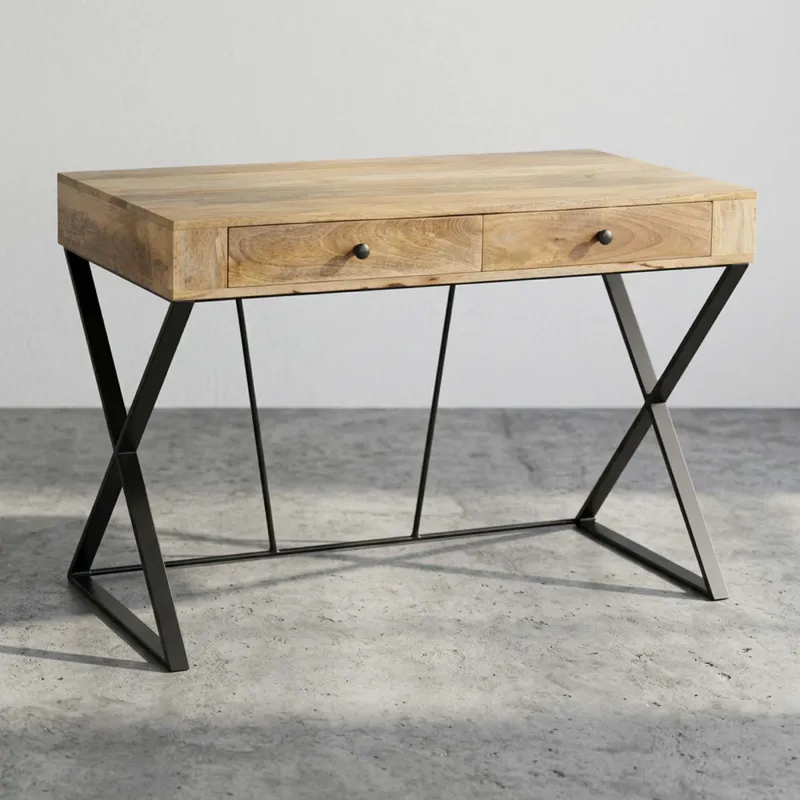 Escritorio Madera-de-mango Marron Bingley en AVELLANA - Escritorios y sillas de escritorio, Uruguay | Divino