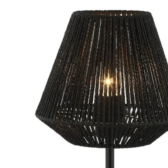LAMPARA DE MESA D23x47CM TEJIDO/METAL NEGRO en Negro - Lámparas de mesa, Uruguay | Koz, vista 3