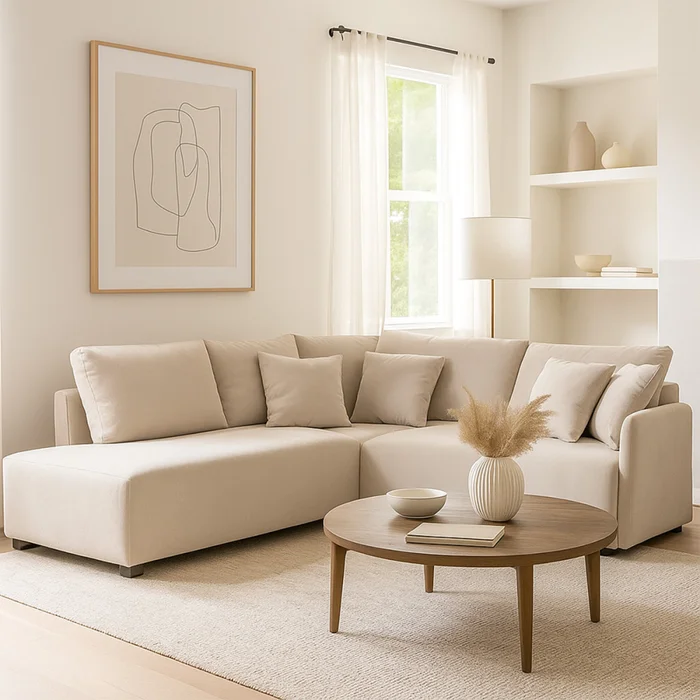 Rinconera Modulare - Tela Microfibra - Chaise izquierdo - FX4-10 (Beige) en Beige - Sillones y sofás, Uruguay | Nyr