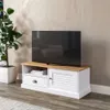 Rack de TV - 1 Puerta - 1 Cajón - Línea Oslo - Blanco en Blanco - Muebles para TV, Uruguay | Ecowood, vista 1 de 4