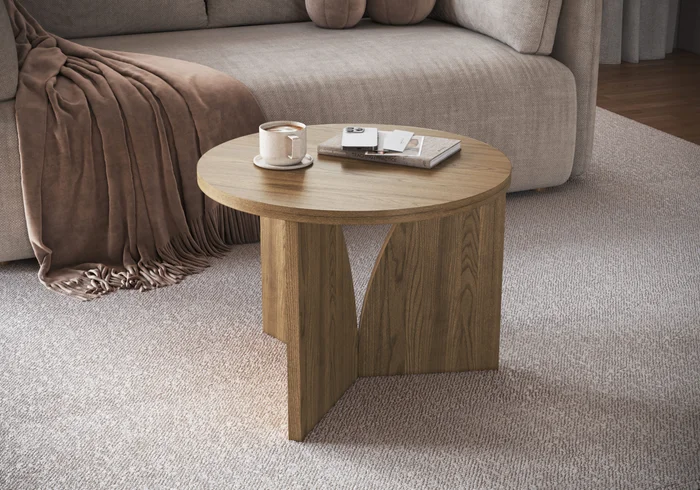 Mesa de Centro Arco 60cm – Olmo en Madera natural - Mesas de living, Uruguay | Berna home, vista 2