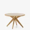 Mesa redonda Julieta de polycemento beige y madera maciza de acacia Ø 120 cm FSC 100% en Madera natural - Muebles para el exterior, Uruguay | Kavehome, vista 1 de 7